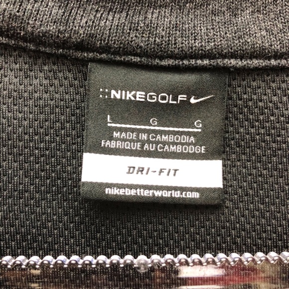 Nike Golf Dri-Fit Large Dark Grey & Black Pullover - Picture 3 of 7